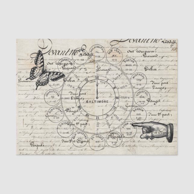 Papier Mousseline Collage d'éphémères (Recto)