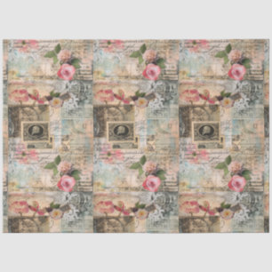 Papier Mousseline Collage des anciennes cartes postales