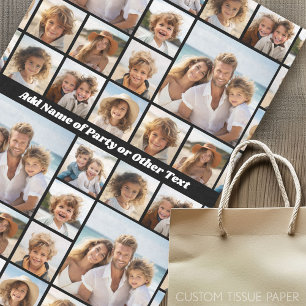 Papier Mousseline Collage photo unique 9 avec fond de cercle en opti