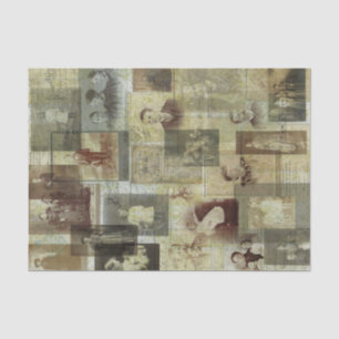 Papier Mousseline Collage vintage de photo