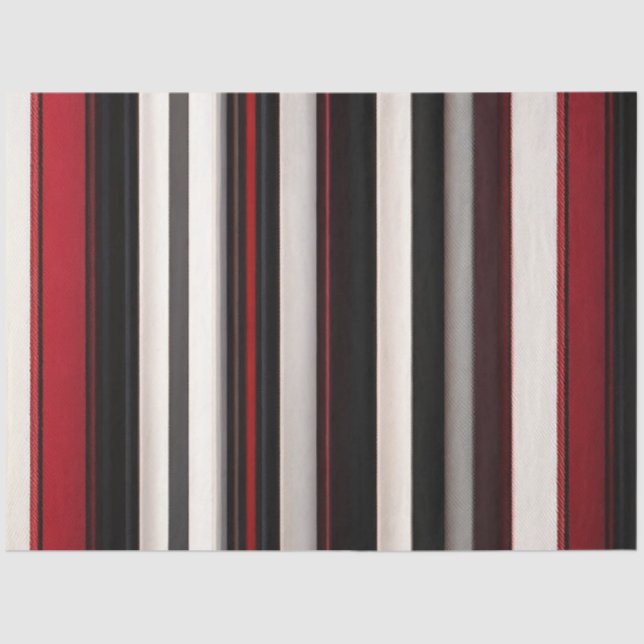 Papier Mousseline Collection Abstraite Red Black Lines tendance (Recto)