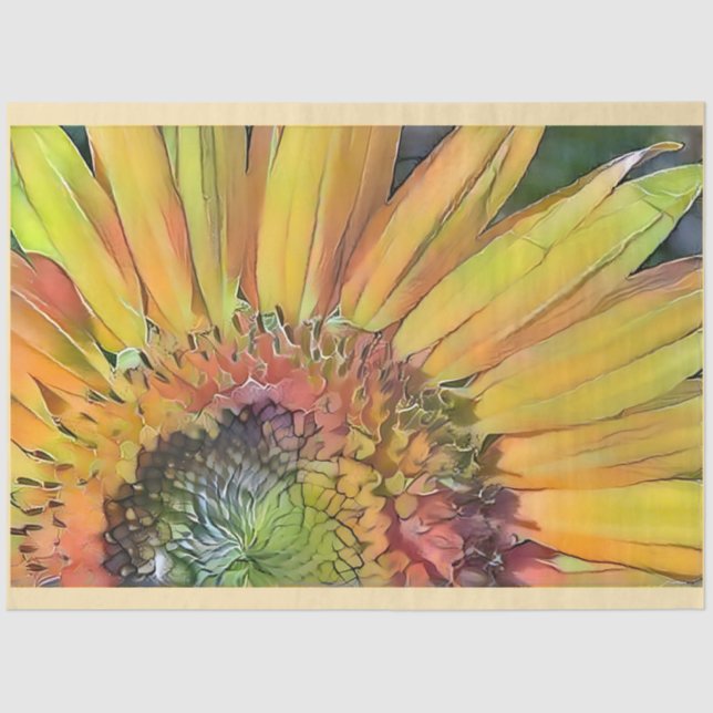 Papier Mousseline Collection Big Sunflower moderne (Recto)