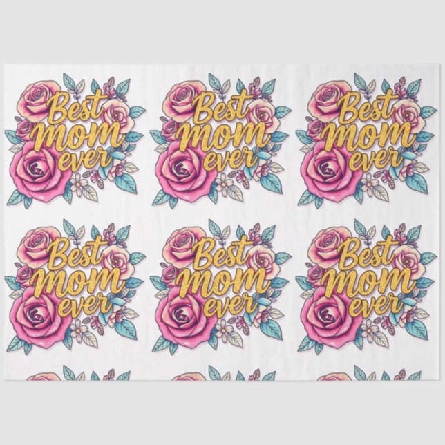 Papier Mousseline Collection Cadeau Floral Moderne (Recto)