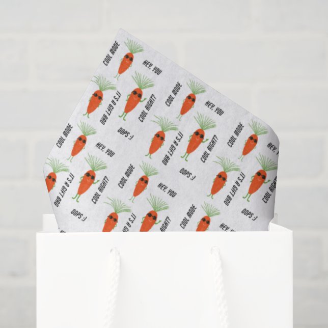 Papier Mousseline Collection de carottes cool (Sac cadeau)