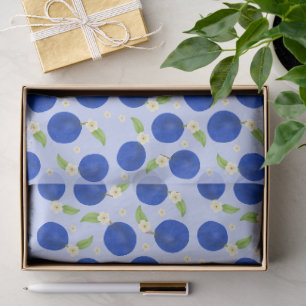 Papier Mousseline Collection de prunes botaniques bleues