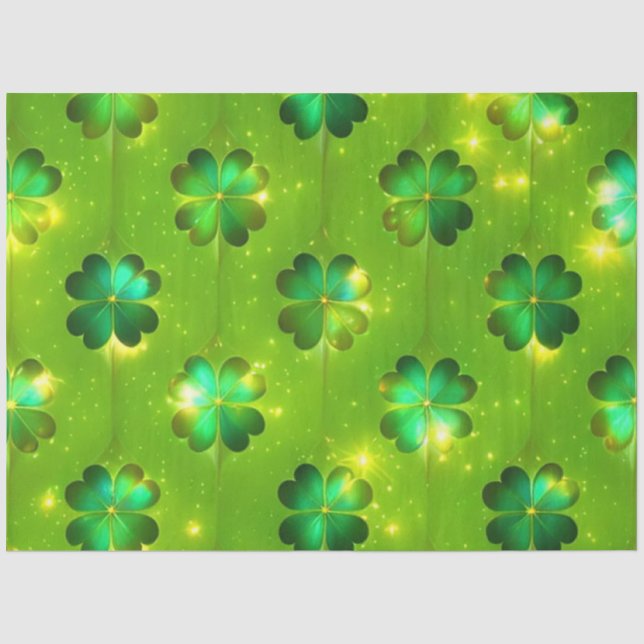 Papier Mousseline Collection de trèfle de la Saint Patrick populaire (Recto)
