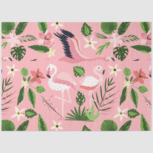 Papier Mousseline Collection d'été Flamingo One Design 6 (Recto)