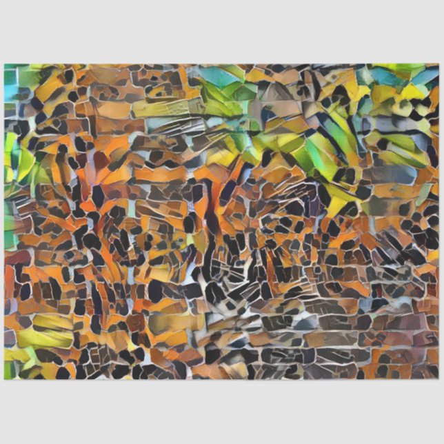 Papier Mousseline Collection d'oeuvres murales de tigre (Recto)