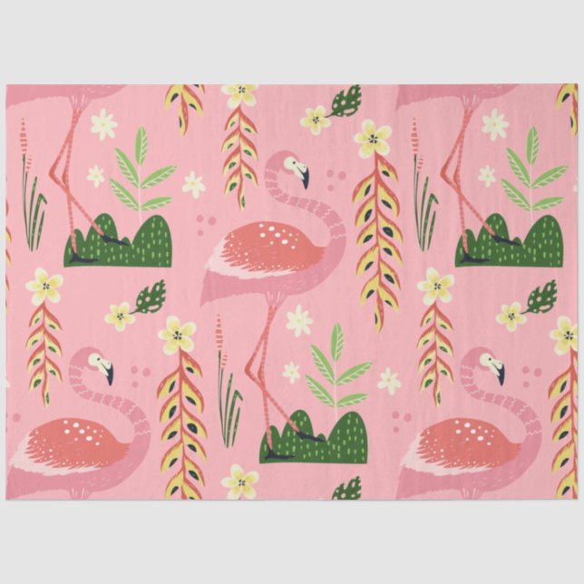 Papier Mousseline Collection Été Flamingo Un Design 7 (Recto)