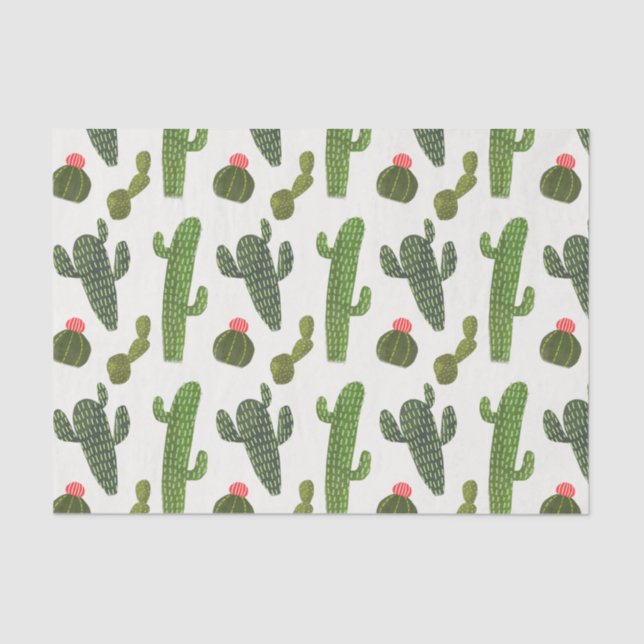 Papier Mousseline Collection Llamarama | Cactus mignons (Recto)