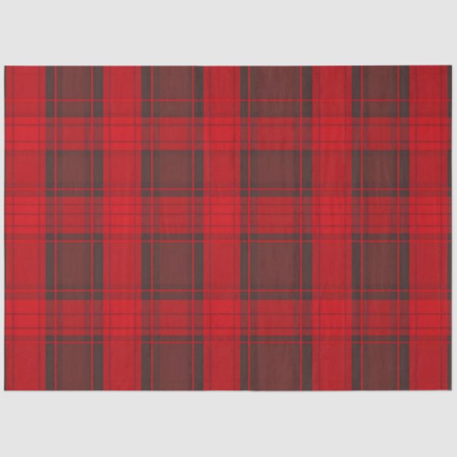 Papier Mousseline Collection moderne Tartan Rouge traditionnel (Recto)