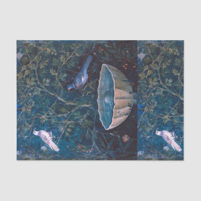 PAPIER MOUSSELINE COLLECTION POMPEII / CHÈQUES DANS LE JARDIN (Recto)