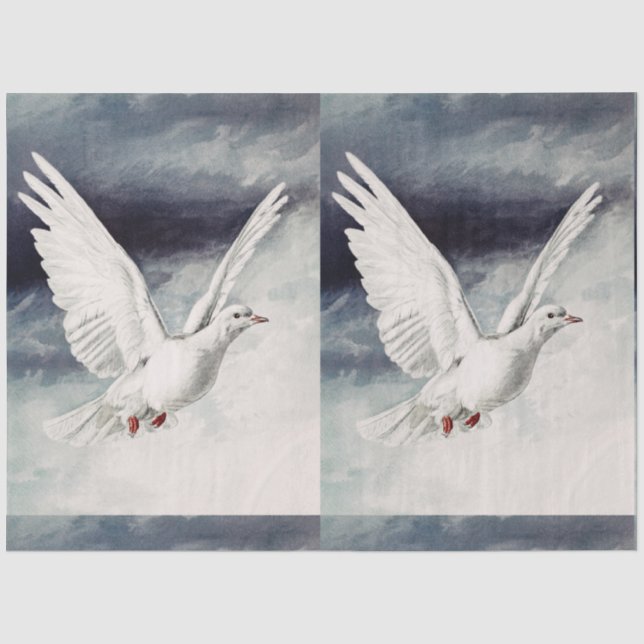 Papier Mousseline Colombe du Saint-Esprit Confirmation religieuse et (Recto)