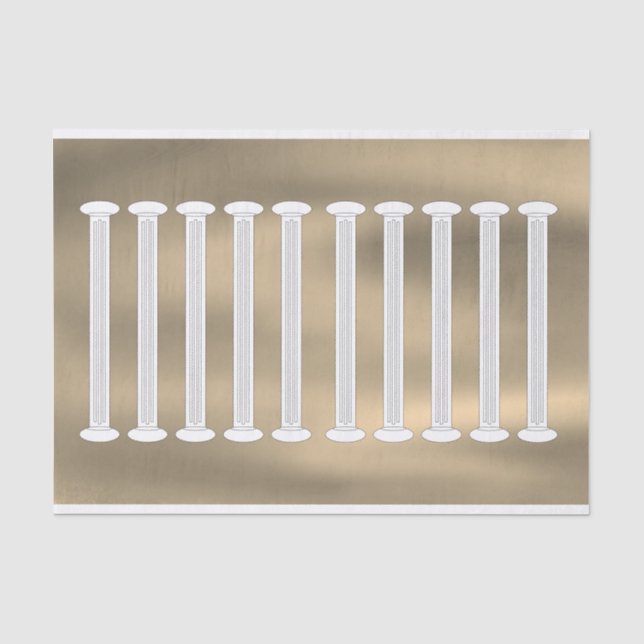 Papier Mousseline Colonnes Romaines Architecturales  (Recto)