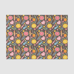 Papier Mousseline Coloré Candy Explosion Lollipop Bleu Orange Rouge