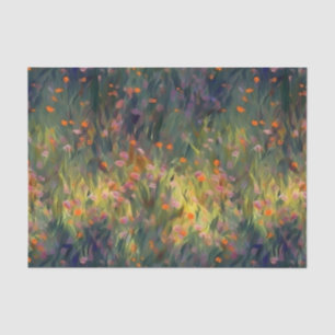 Papier Mousseline Coloré, floral, impressionniste style fleur sauvag