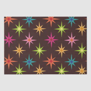 Papier Mousseline Coloré Funky Mi-Siècle Débuts Atomique