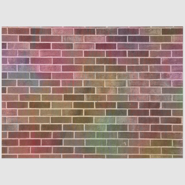 Papier Mousseline colored bricks tissue paper (Recto)