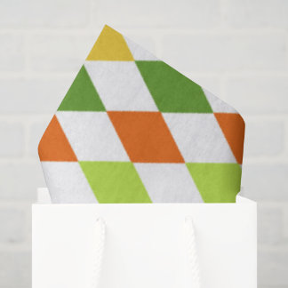 Papier Mousseline Colorful Harlequin Diamonds Irish St Patricks Day