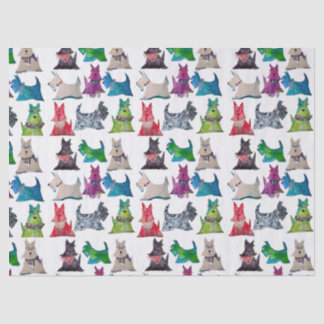 Papier Mousseline Colorful Scotties