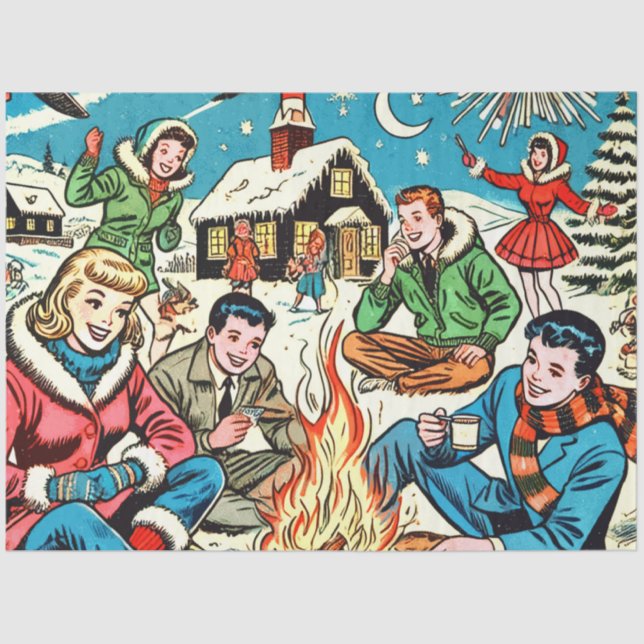 Papier Mousseline Comics rétros (Recto)