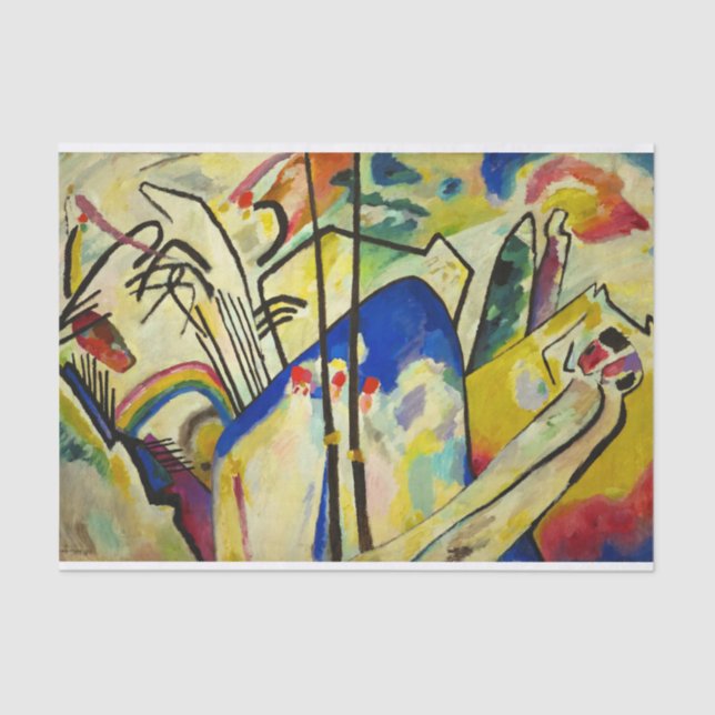 Papier Mousseline Composition 4 par Wassily Kandinsky (Recto)