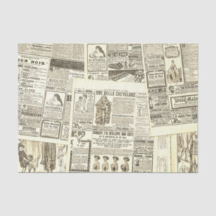 Papier Mousseline composition ancienne du journal
