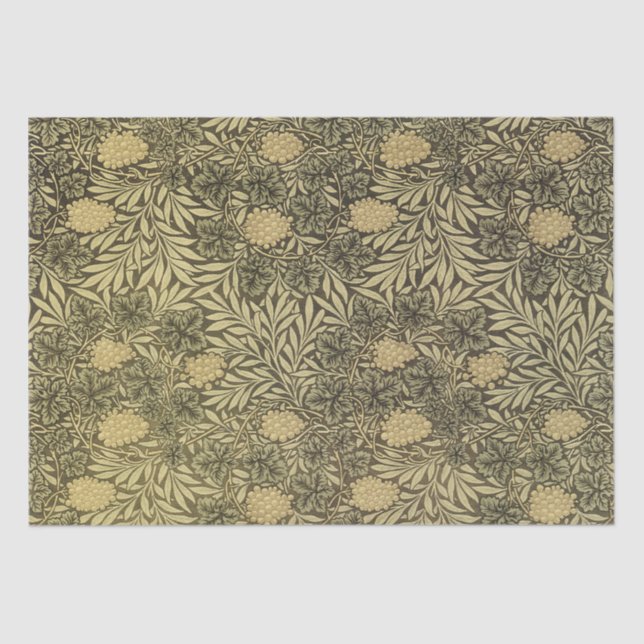 Papier Mousseline Conception #12 de William Morris (Recto)