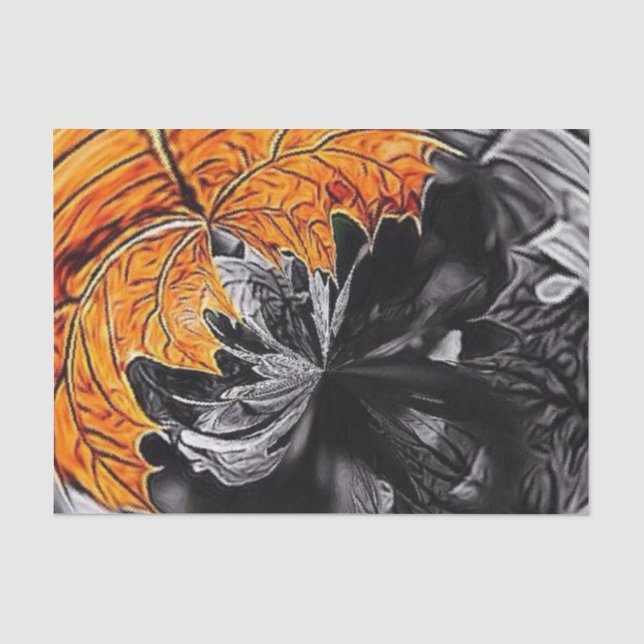 Papier Mousseline Conception Abstraite des feuilles d'automne (Recto)