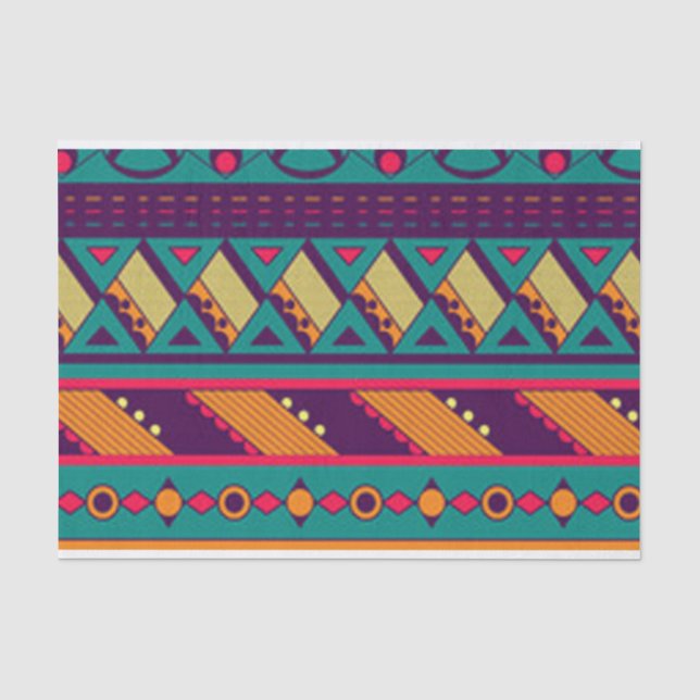 Papier Mousseline Conception africaine multicolore (Recto)