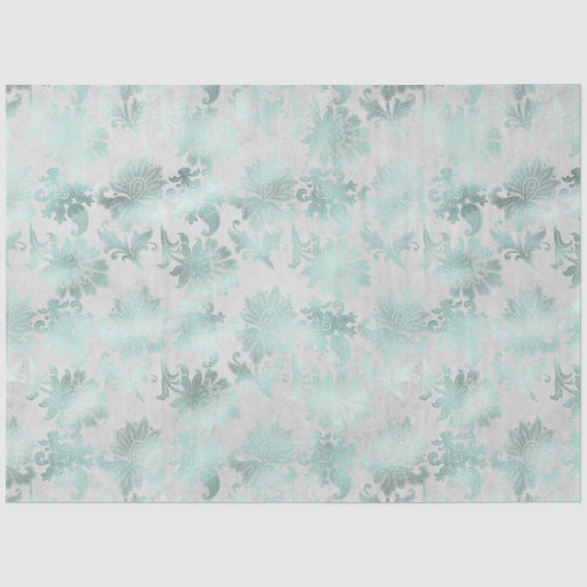 Papier Mousseline Conception Aqua et Silver Series 18 (Recto)