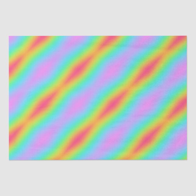 Papier Mousseline Conception arc-en-ciel flou sauvage (Recto)