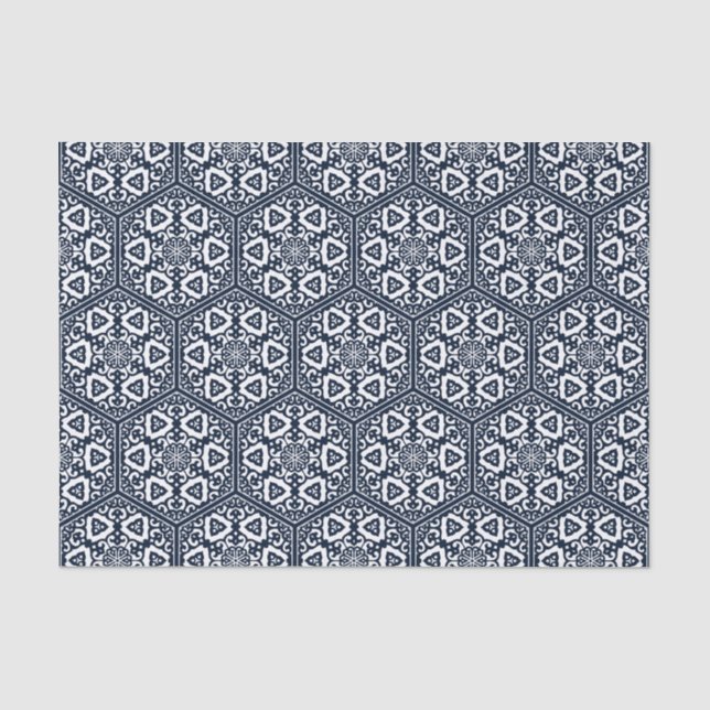 Papier Mousseline Conception bleue turque de filigrane d'articles de (Recto)