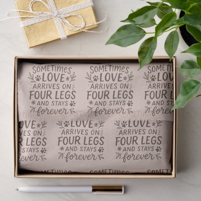Papier Mousseline Conception botanique empreintes de pattes rose pou (Cadeau)