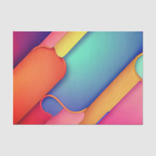Papier Mousseline Conception d'art moderne de plis de couleur