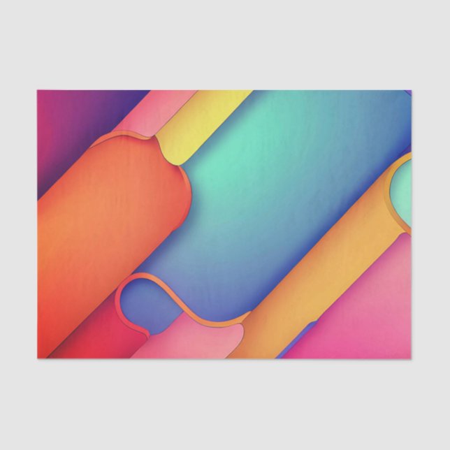 Papier Mousseline Conception d'art moderne de plis de couleur (Recto)