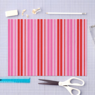 Papier Mousseline Conception de bandes verticales rose bubble gum ro