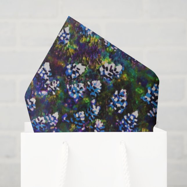 Papier Mousseline Conception de blitz Blue Bonnet du Texas (Sac cadeau)
