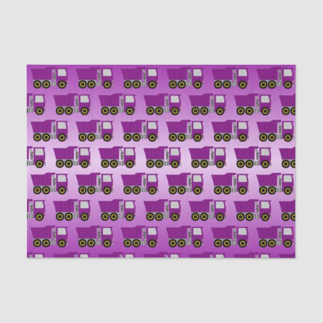 Papier Mousseline Conception de Camion Violet (Recto)