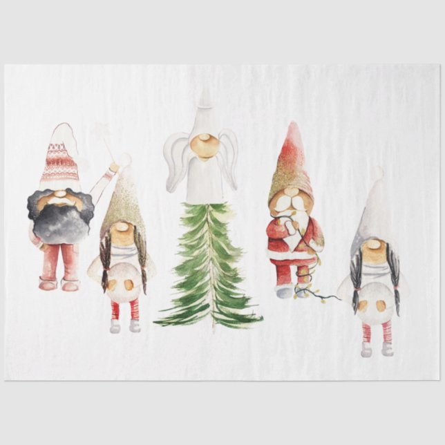 Papier Mousseline Conception de gnome de Noël 3  (Recto)