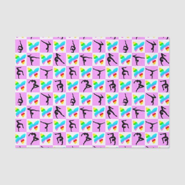 PAPIER MOUSSELINE CONCEPTION DE GYMNASTIQUE DE JOLIE ROSE (Recto)