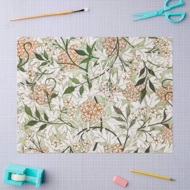 Papier Mousseline Conception de jardin de fleurs de jasmin de Willia (Artisanat)