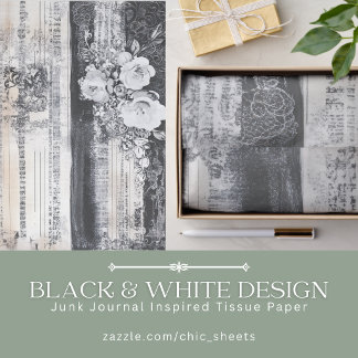 Papier Mousseline Conception de journal déchiré noir et blanc inspir