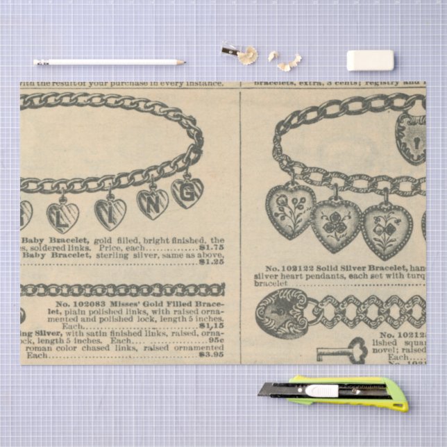 Papier Mousseline Conception de journal vintage (Artisanat)