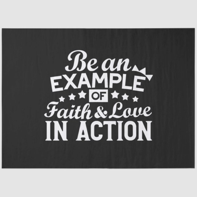 Papier Mousseline Conception de la motivation chrétienne - Foi, Amou (Recto)