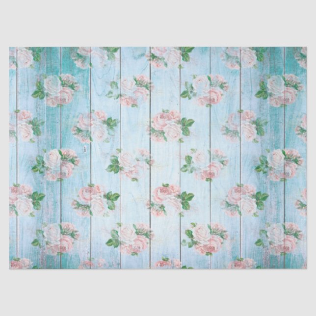 Papier Mousseline Conception de la série Bois Shabby Chic 5 (Recto)