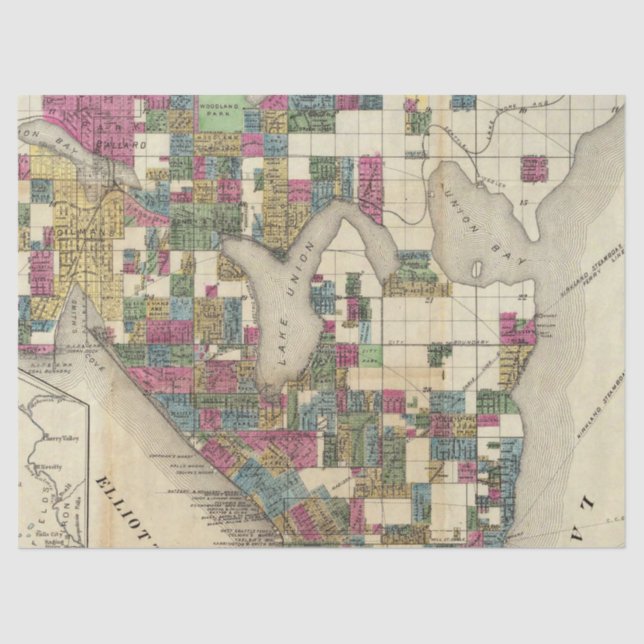 Papier Mousseline Conception de la série City Map 9 (Recto)