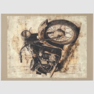 Papier Mousseline Conception de la série de motos vintage #8