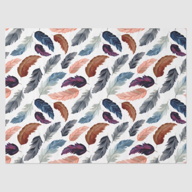 Papier Mousseline Conception de la série de plumes 5 (Recto)