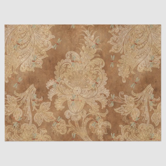 Papier Mousseline Conception de la série des tournesols et libellule (Recto)